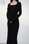 Marc Le Bihan Shoulder Fastest Long -sleeved Dress 2865 Black